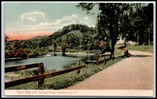 Postcard Sugar River and Carriage Drive, Claremont, N. H.   L77
