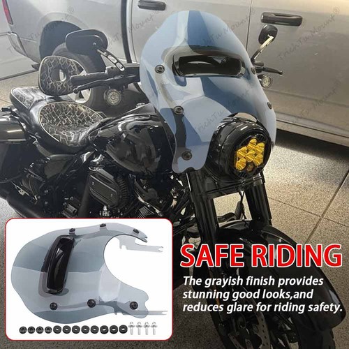 Detachable Vented Windshield Windscreen for Harley Road King FLHRXS 2021-2025 - Picture 7 of 24