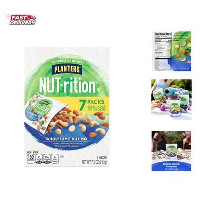 NUT-rition Wholesome Nut Mix, 7.5 oz Box Contains 7 Individual Pouches - Cash...