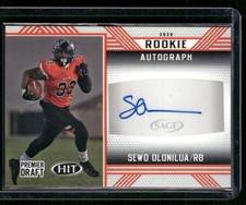 2020 SAGE HIT #A33 Sewo Olonilua Rookie Autographs Orange