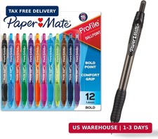 Paper Mate Profile Retractable Ballpoint Pens, Bold Point 1.4mm , Assorted Colo