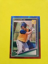 BLAKE  BURKE 2025 PANINI DONRUSS  BLUE/RED FOIL RATED ROOKIE  #179 MILWAUKEE  1B
