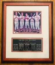 Rose Bench Morgan Perez Cincinnati Reds Machine 1975 1976 framed signed photo