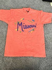 Vintage Film Missouri Tee 80s Neon Graphic Shirt XL USA Made Retro Style