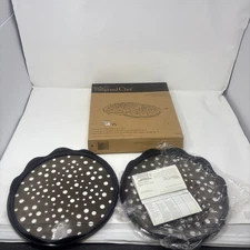 Pampered Chef Black Silicone Microwave  Chip Maker Set of 2 #1241 