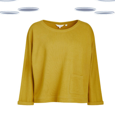 Ex Seasalt Women s Sweatshirt - Organic Cotton Peel Yellow (Defect) (Size 16)