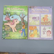 Vintage 1984 My Little Pony Coloring Books lot of 2 - USED 1 80 used other 25 