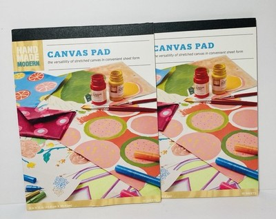 2 Canvas Art Pads 10 sheets Panels Painting 9 x 12 By Handmade Modern NOS New