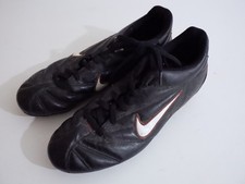 Nike Tiempo 650 2000s Football Boots FG Black UK 11.5 Mens Moulded Studs Classic