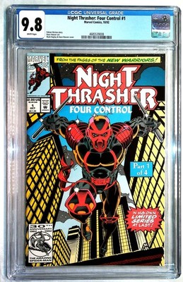 Night Thrasher: Four Control #1 CGC 9.8 Marvel Comic 1992 White Page Mark Bagley