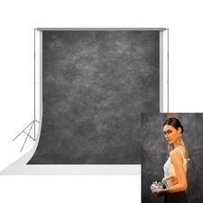 8×8 ft Grey Photography Backdrops Abstract Texture Backdrop for Headshots and...