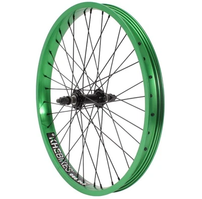 KHE PRISM 20" BMX Vorderrad – Grün eloxiert, 10mm Achse, 38mm Felge, 798g - Bild 1 von 4