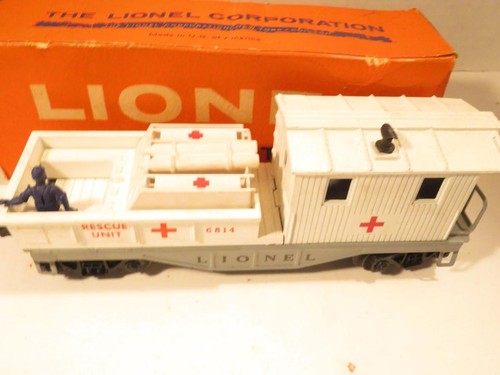 LIONEL POST-WAR - 6814 MEDICAL CABOOSE- EXC. COMPLETE- BOXED - H1W