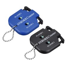 2Pcs Golf Score Indicator 2 Player Stroke Counter Clicker Black/Blue