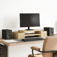 Vidaxxl Monitorständer mit Stauraum 70x27x15 cm Holz Sonoma-Eiche