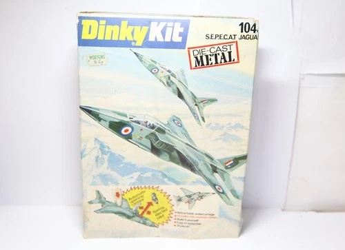 Dinky 1045 Sepecat jaguar Fighter Jet Kit In Original Box - Vintage 1970s