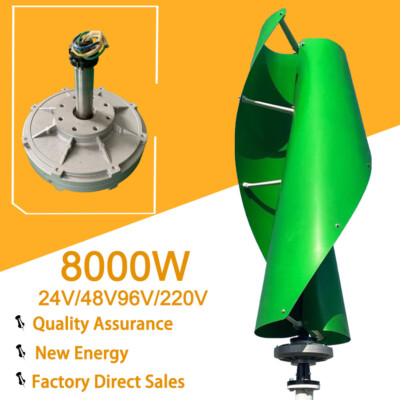 8000W 48V 96V 220V Vertical Axis Wind Turbine Green Maglev Wind Power Generator