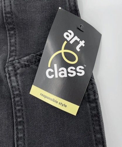 Art Class Girl Black Wash Jean Skirt With Back Zipper Size L 10/12 New - Picture 4 of 8