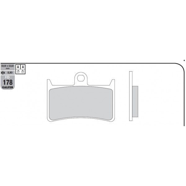 Plaquettes de frein KH252 KH380 en alliage semi-métallique durable