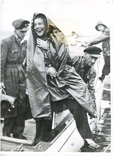 Skater Sonja Henie in Sandham, Sweden, August 6, 1947 Vintage Silver Print