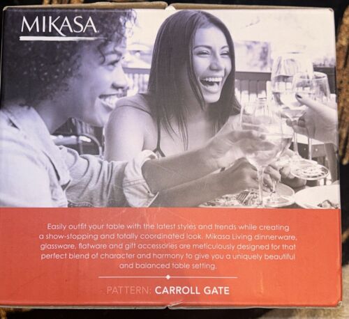 Mikasa Carroll Gate Highball Double Old Fashion Glasses Set Of 4 11 Oz - Picture 2 of 3