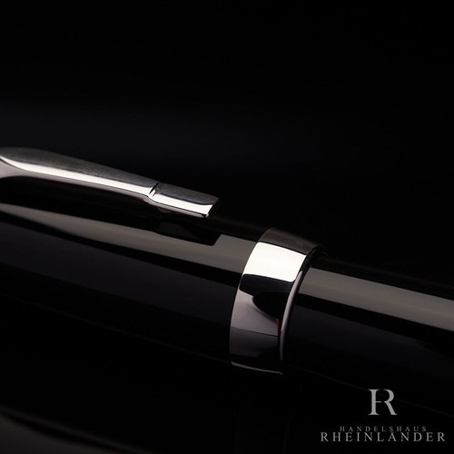 Montblanc Boheme Platinum Line Black Precious Resin Fountain Pen ID 06318 - 第 5/7 張圖片