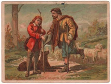 antique santino chrome-holy card S.VINCENZO DE PAOLI 7