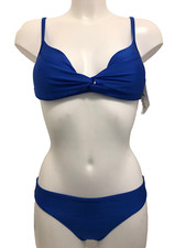 Lea Gottlieb Royal Blue Bikini UK 14 Underwired Light Padded Set Ladies Swimwear