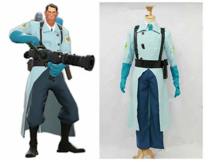 Team Fortress 2 Medic Blue Cosplay Costume