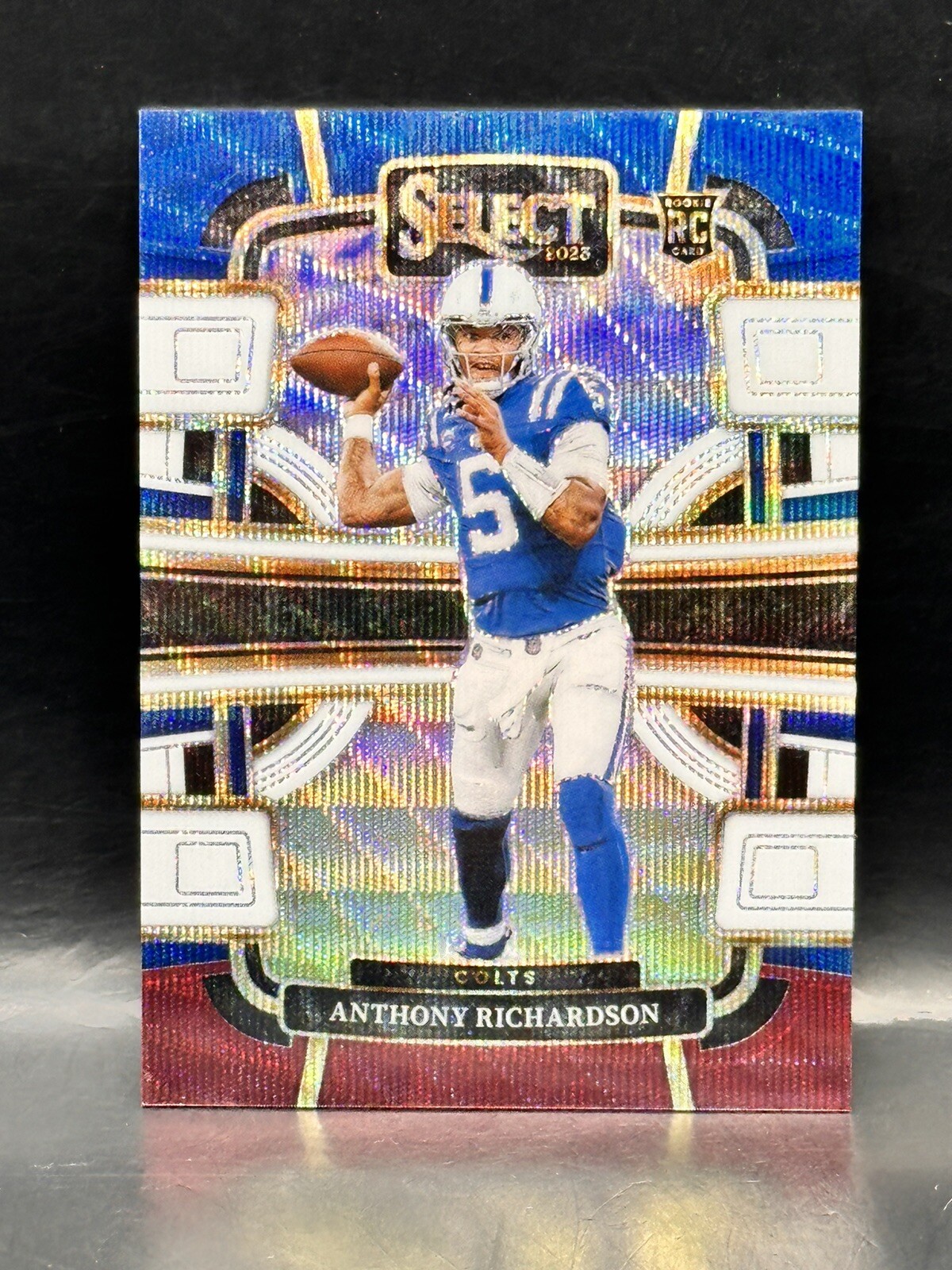 2023 Panini Select Anthony Richardson Concourse Tri Color Wave Prizm RC 198/259