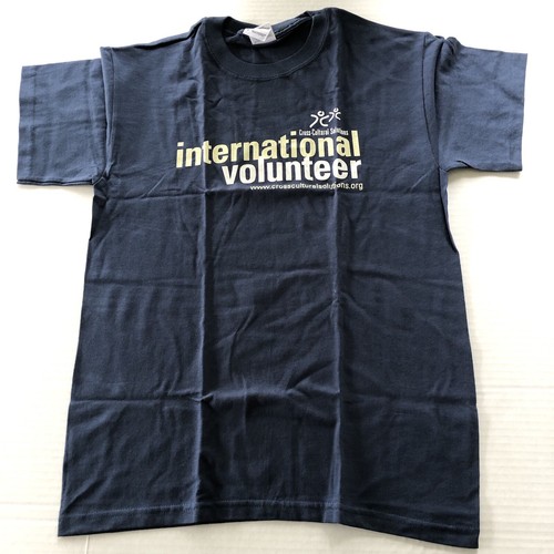 Cross Cultural Solutions International Volunteer Blue T-Shirt Sz S A1754