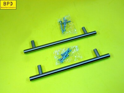 2x Solid Stainless Steel Cabinet Bar Pull Handles 8.6'' Length 6.2'' CC UNB1863BSN