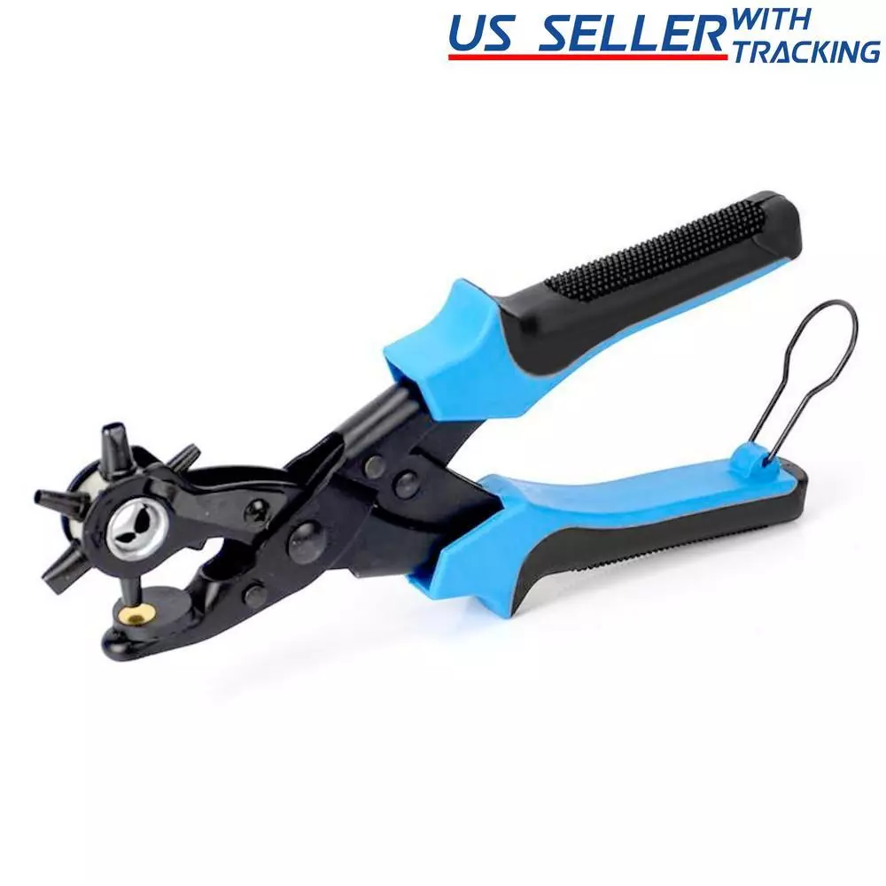 Tool for punching top holes in leather