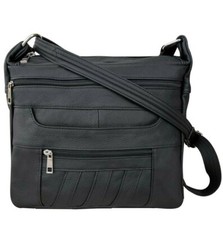 Leather Concealed Carry Gun Purse Concealment Bag With Locking Zipper Ccw Cwp