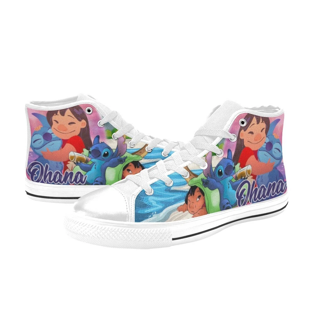 Ohana Lilo And Stitch High Top Shoes Sneakers