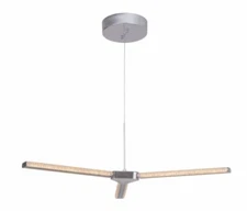 Craftmade 45623-CH-LED 3-Arm 34" LED Chandelier w/Crystal Effect Acrylic Shade