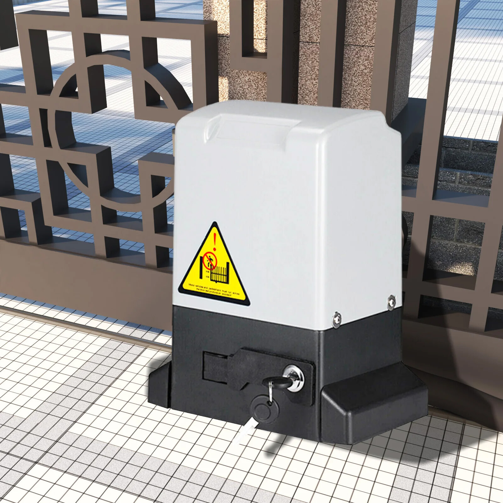 4400lbs Automatic Electric Sliding Gate Opener Kit W/ Remote & Safety Sensors