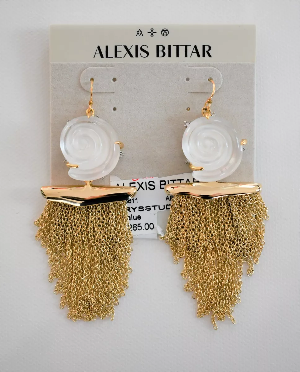 Crystal-embellished fringe earrings