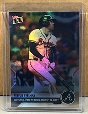 2021 TOPPS NOW PLATINUM #962 FREDDIE FREEMAN BRAVES clutch HR Rainbow Foil 1/1 