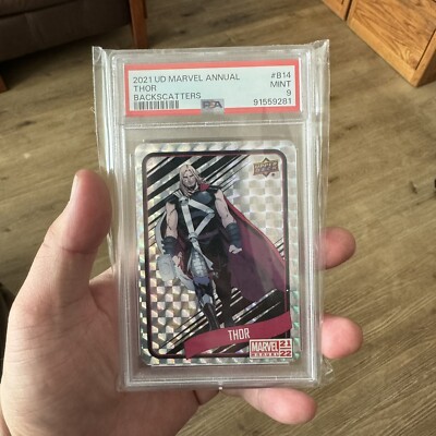2021 Upper Deck - Marvel Annual - Thor #B14 - Backscatters Sticker - PSA 9