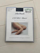Sears Nice Touch LYCRA Sheer Leg Regular Pantyhose NAVY 1 Pair Size C NIP