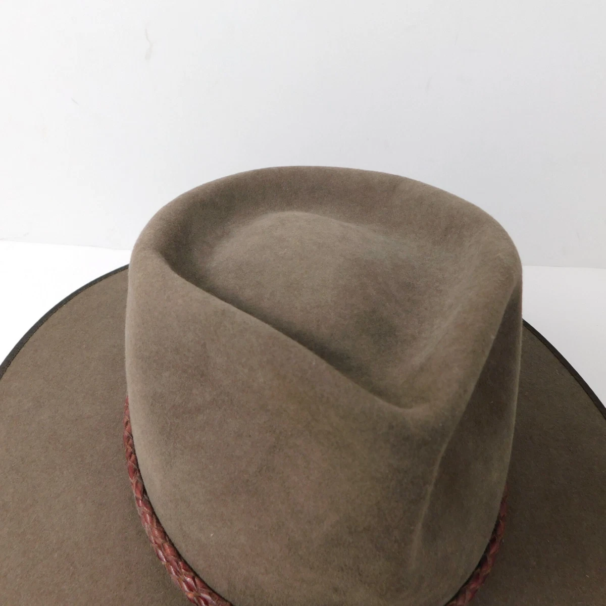 Vintage Akubra Drover Imperial Pure Fur Felt Western Fedora Hat