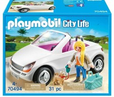 Playmobil City Life 70494 Schickes Cabrio Frau Hund Fahrzeug Auto Neu M&auml;dchen