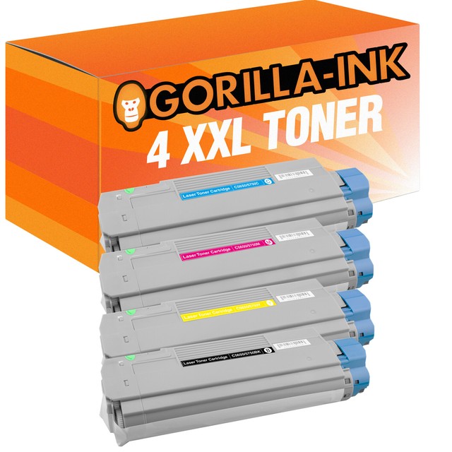 4 Toner XXL für Oki C5650 C5650N C5650DN C5750 C5750N C5750DN