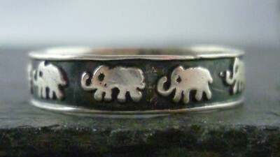 Ring Bandring Elefant Elephant Kinderring 925er Sterling Silber
