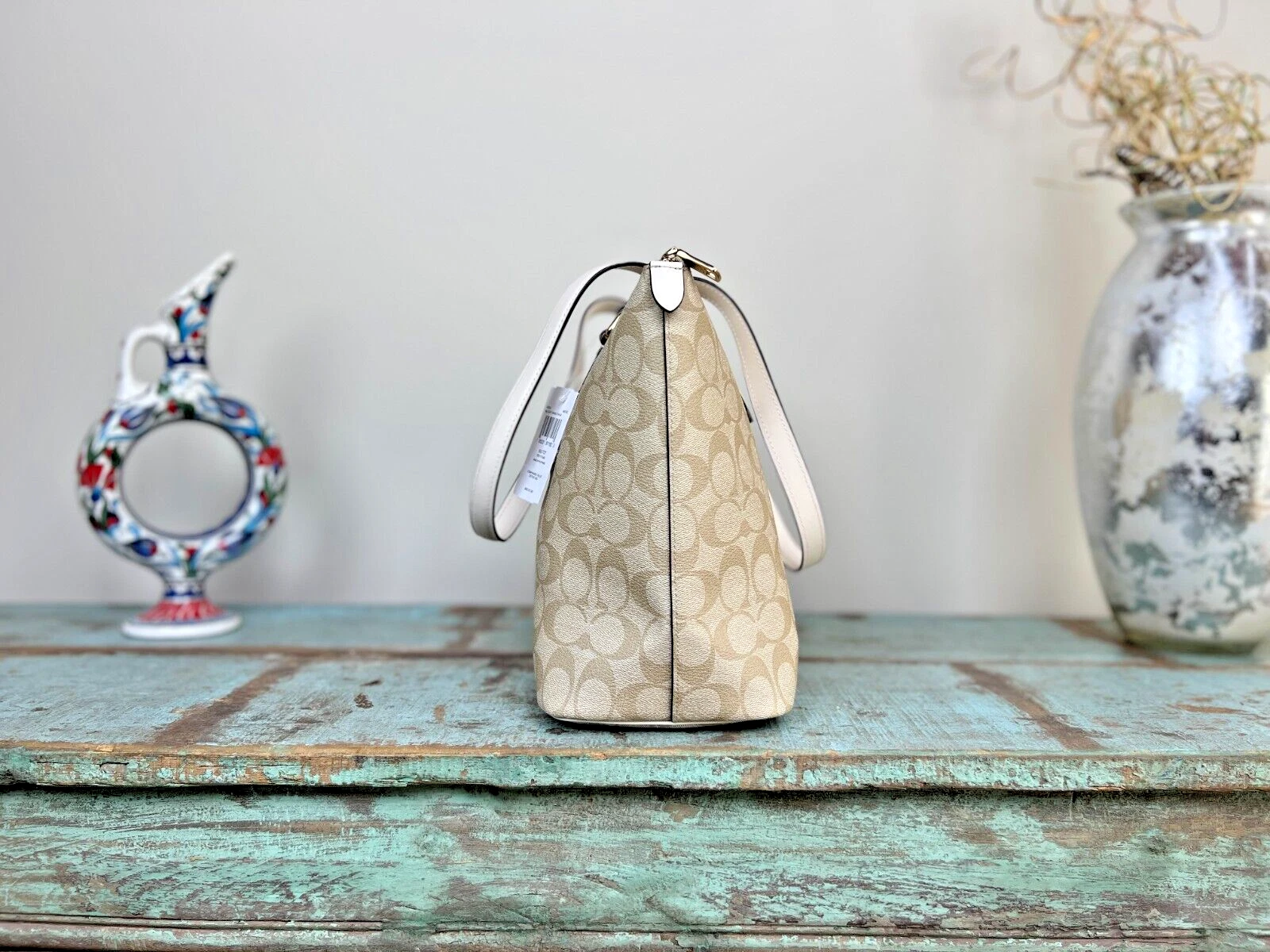 Borsa Coach Tote nuova con etichette oro gesso kaki chiaro NUOVA CON ETICHETTA CH504