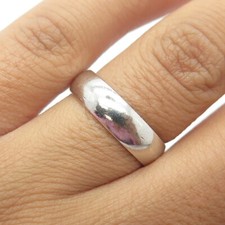 925 Sterling Silver Classic Wedding Band Ring Size 6