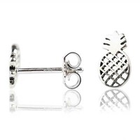 1 Paar Ohrringe Ohrstecker 925Er Sterling Silber Mit Ananas