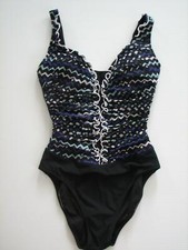 GOTTEX Profile One Piece Swim Bathing Suit Ruched Front Tricolore Confetti 6
