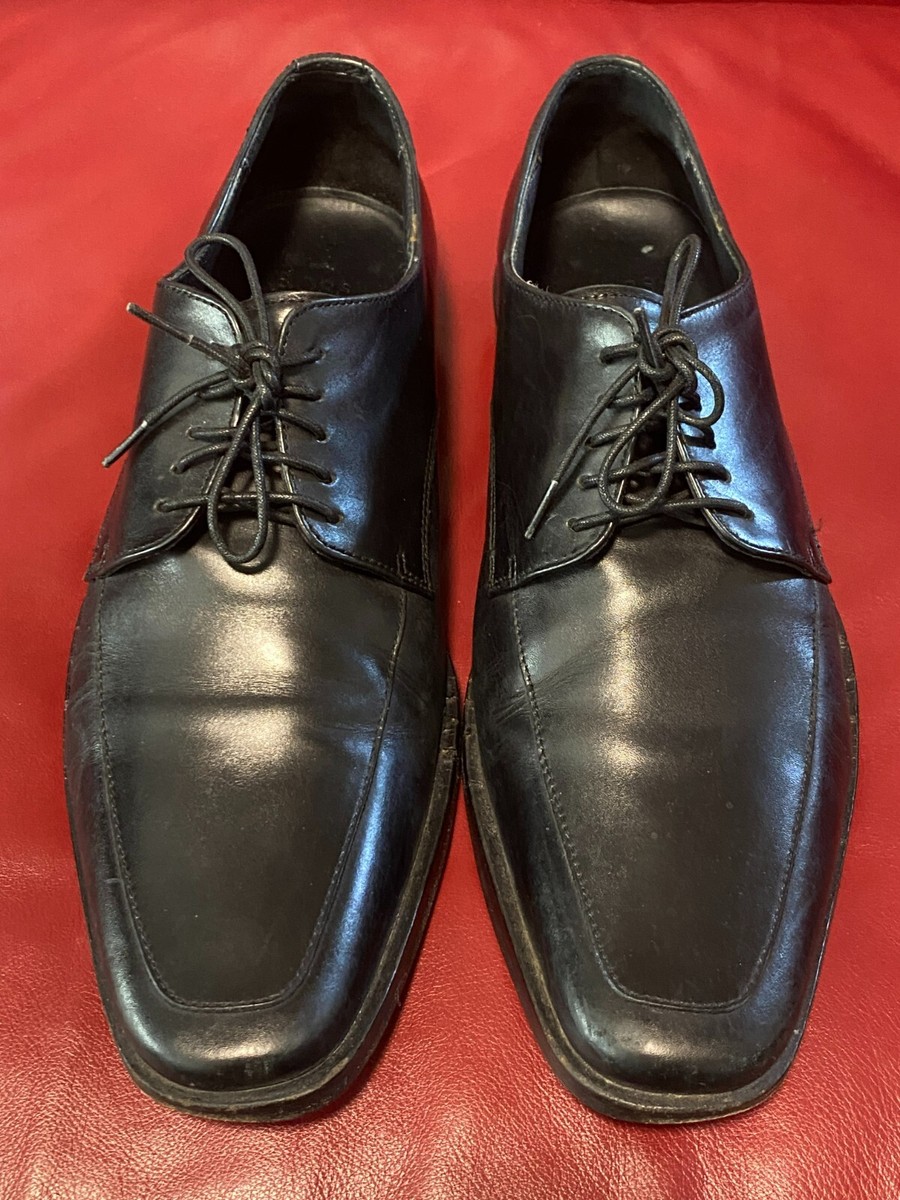 Hugo Boss 50130567 Black Leather Oxford Apron Toe Dress Shoes | Black | US 8 Hugo Boss 50130567 Black Leather Oxford Apron Toe Dress Shoes | Black | US 8